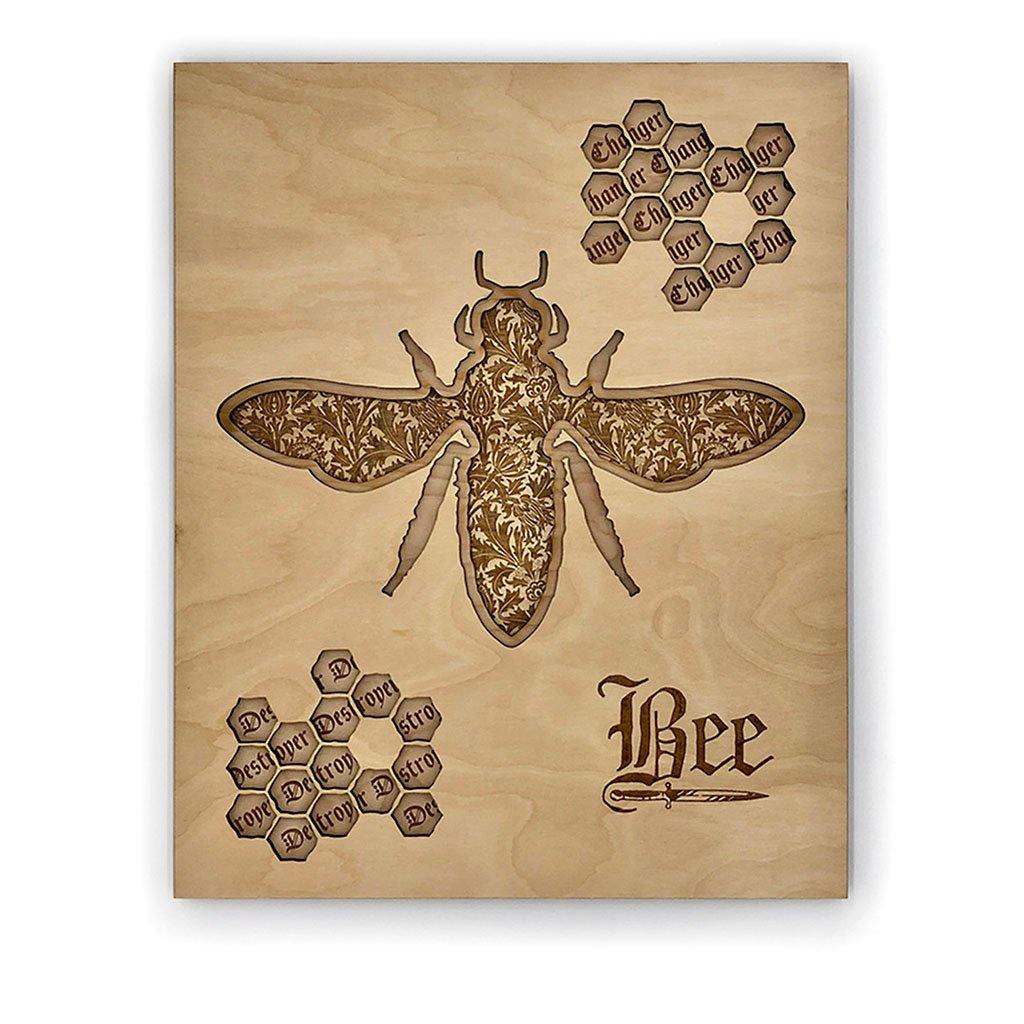Bee - From our Realm of the Elderling character collection. This was created from 3 stacked layers of 1/4" birch plywood.