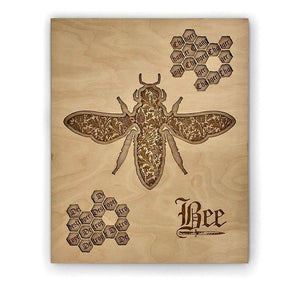 Bee - From our Realm of the Elderling character collection. This was created from 3 stacked layers of 1/4" birch plywood.