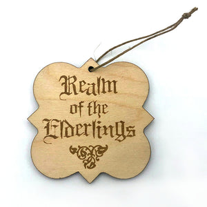 The back side of all of our Realm of the Elderlings birch hanging ornaments. Laser etched with fanart images from the Robin Hobb Fantasy book series.