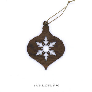 Our Holly Jolly Ornament Collection contains classic silhouettes reminiscent of vintage 1950s and 1960s glass ornaments. These laser cut Walnut Christmas ornaments are both beautiful for your own decorations and great gifts for family or friends.