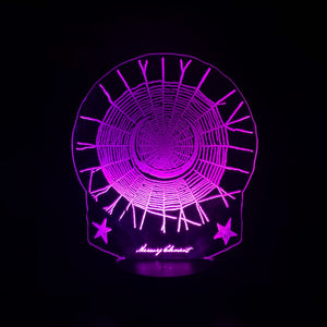 Spider Web with Moon - LED illuminated Mystical Antiquaria artwork