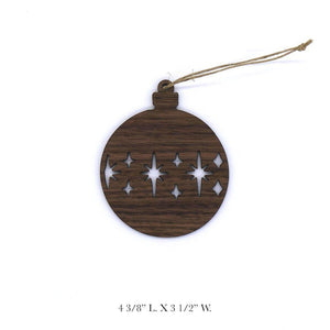 Our Holly Jolly Ornament Collection contains classic silhouettes reminiscent of vintage 1950s and 1960s glass ornaments. These laser cut Walnut Christmas ornaments are both beautiful for your own decorations and great gifts for family or friends.